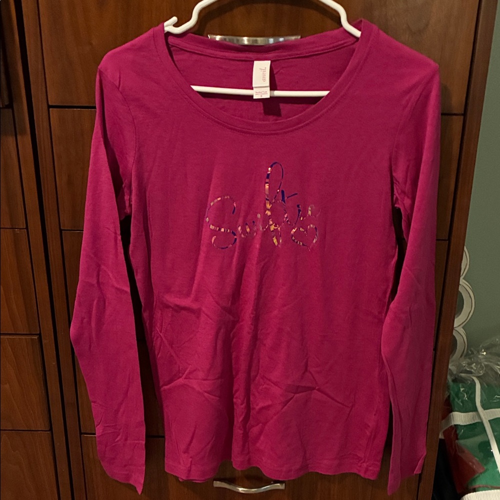 Anvil Women's Fuchsia Long Sleeve Tee